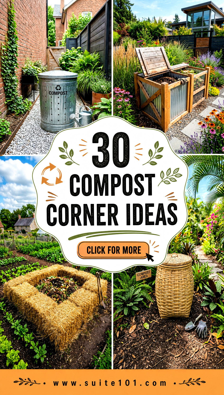 30 Compost Corner Ideas for Easy Low-Mess Backyard Composting - 30 Compost Corner Ideas for Easy, Low-Mess Backyard Composting