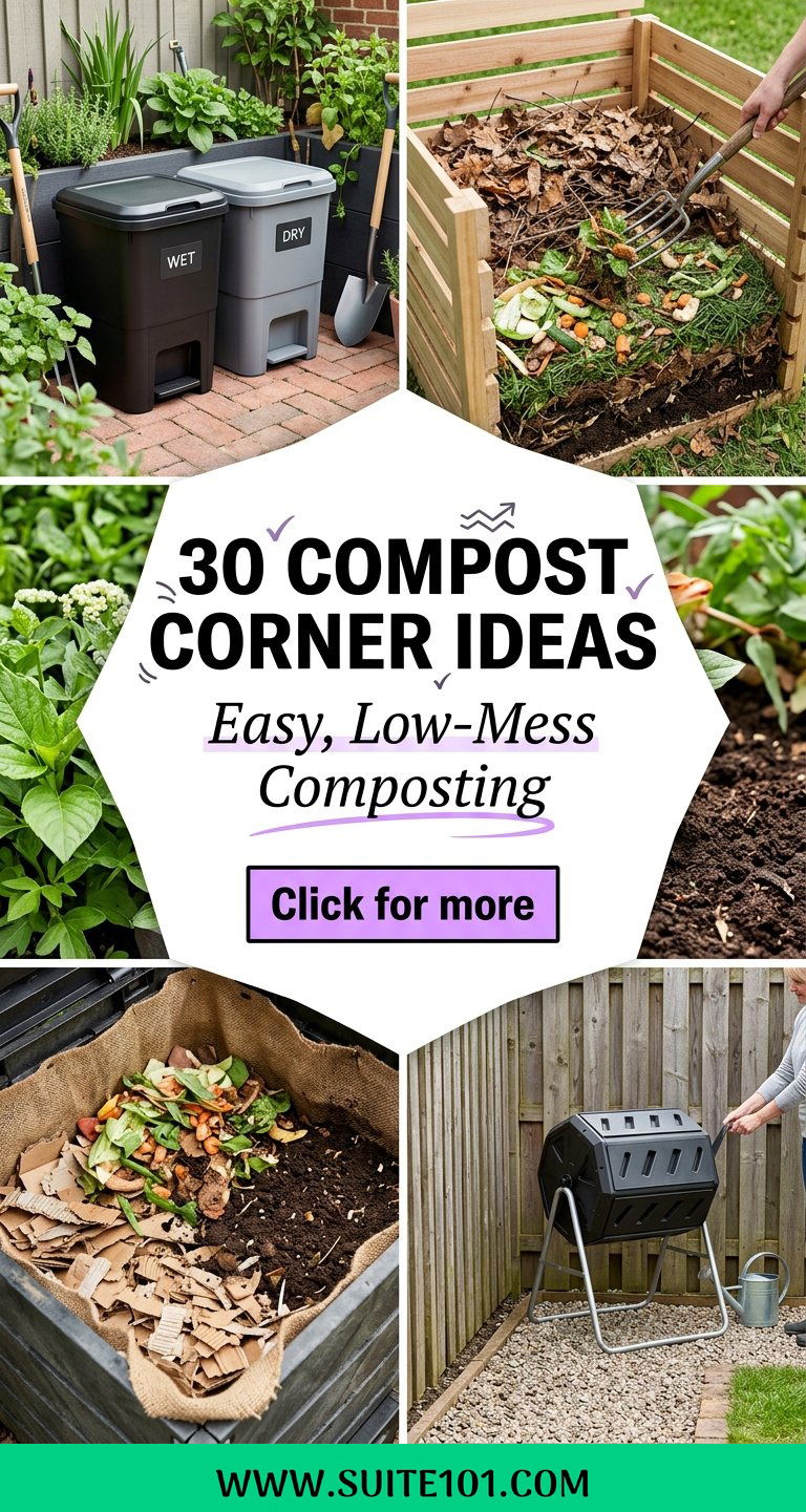 30 Compost Corner Ideas for Easy Low-Mess Backyard Composting - 30 Compost Corner Ideas for Easy, Low-Mess Backyard Composting