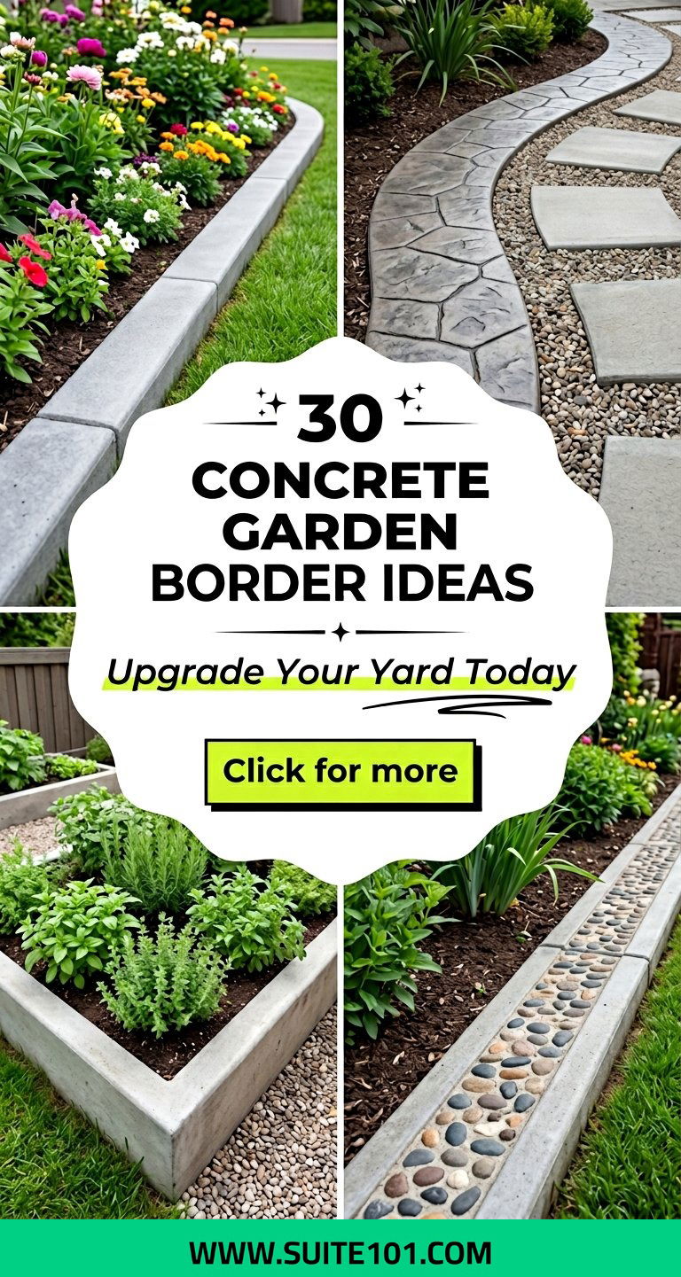 30 Concrete Garden Border Ideas to Upgrade Your Yard Today - 30 Concrete Garden Border Ideas to Upgrade Your Yard Today