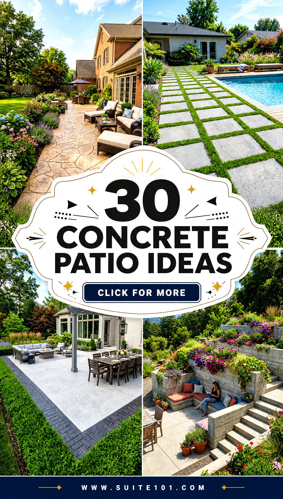 30 Concrete Patio Ideas for an Eye-Catching Outdoor Upgrade - 30 Concrete Patio Ideas for an Eye-Catching Outdoor Upgrade