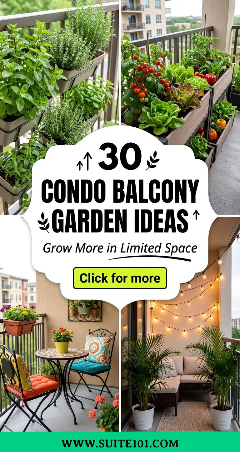30 Condo Balcony Garden Ideas to Grow More in Limited Space - 30 Condo Balcony Garden Ideas to Grow More in Limited Space