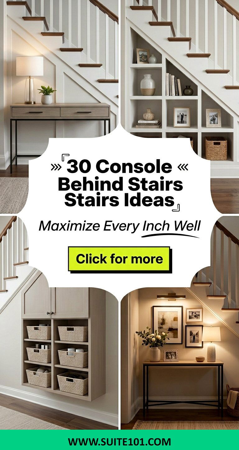 30 Console Behind Stairs Ideas to Maximize Every Inch Well - 30 Console Behind Stairs Ideas to Maximize Every Inch Well