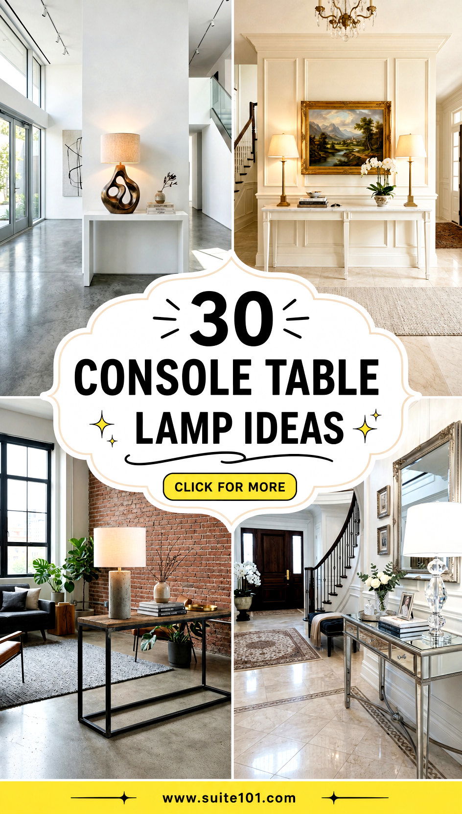 30 Console Table Lamp Ideas to Brighten Your Space Beautifully - 30 Console Table Lamp Ideas to Brighten Your Space Beautifully