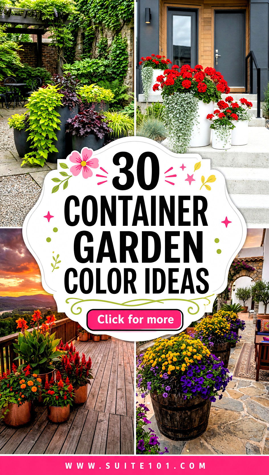 30 Container Garden Color Ideas to Make Your Plants Pop - 30 Container Garden Color Ideas to Make Your Plants Pop