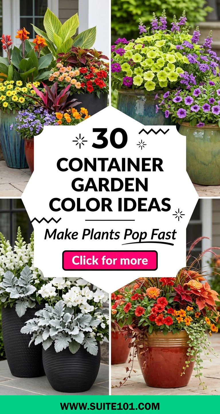 30 Container Garden Color Ideas to Make Your Plants Pop - 30 Container Garden Color Ideas to Make Your Plants Pop