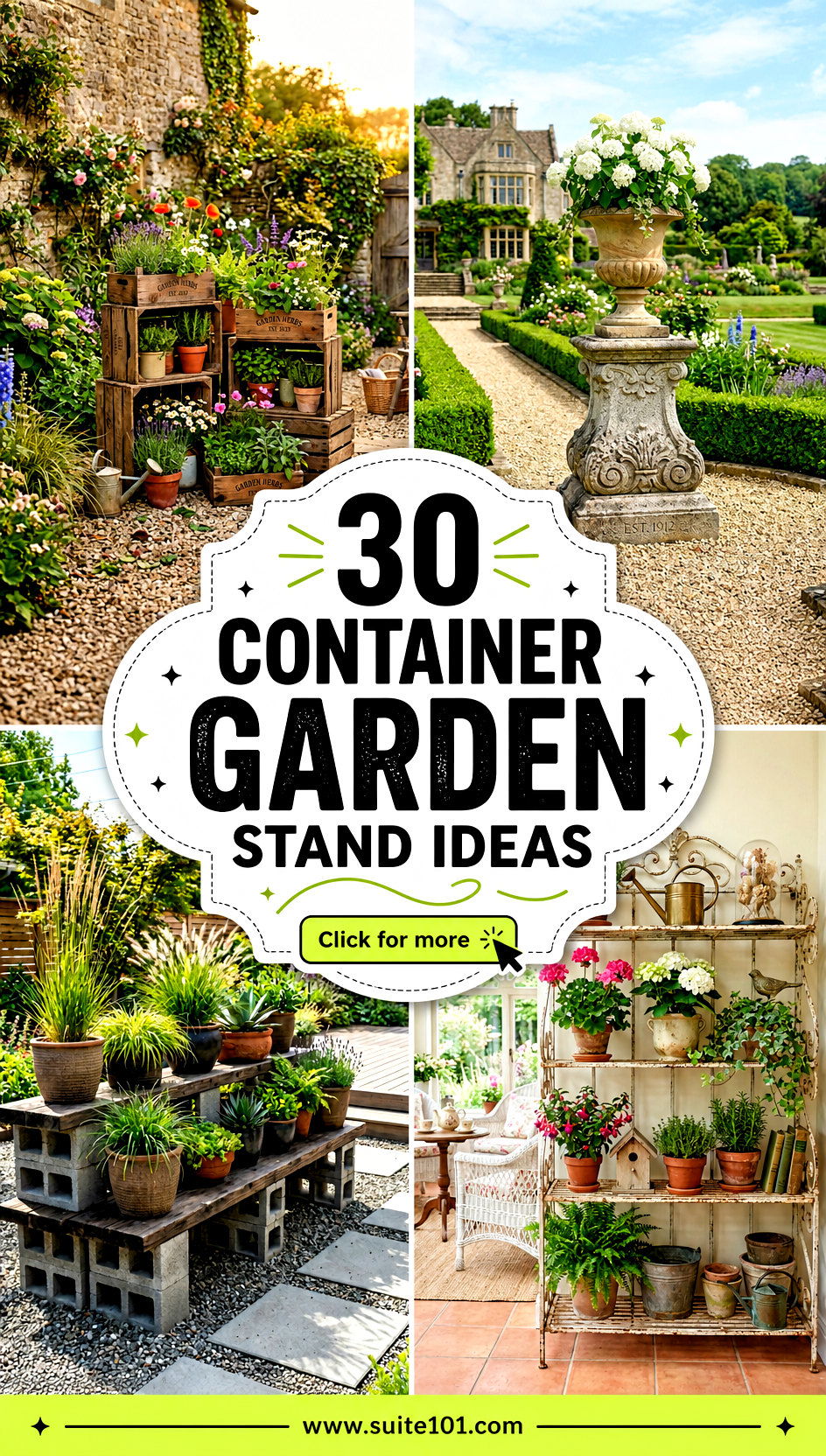 30 Container Garden Stand Ideas to Lift Plants and Save Space - 30 Container Garden Stand Ideas to Lift Plants and Save Space