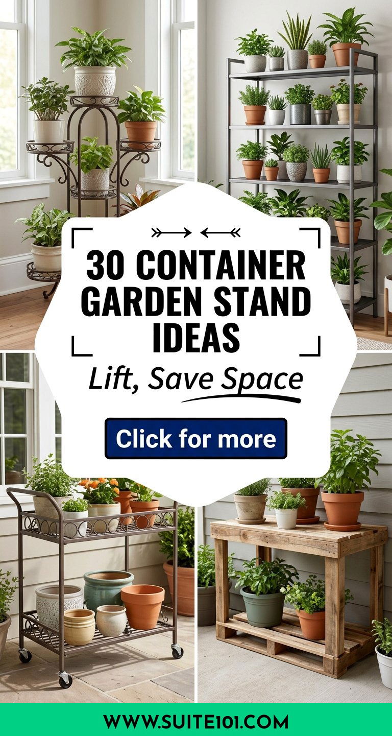 30 Container Garden Stand Ideas to Lift Plants and Save Space - 30 Container Garden Stand Ideas to Lift Plants and Save Space