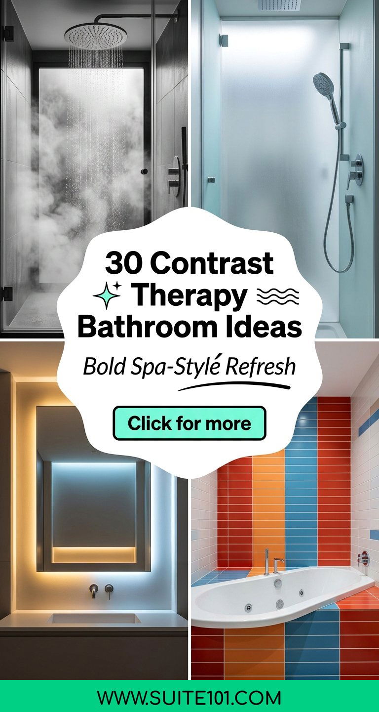 30 Contrast Therapy Bathroom Ideas for Bold Spa-Style Refresh - 30 Contrast Therapy Bathroom Ideas for Bold Spa-Style Refresh