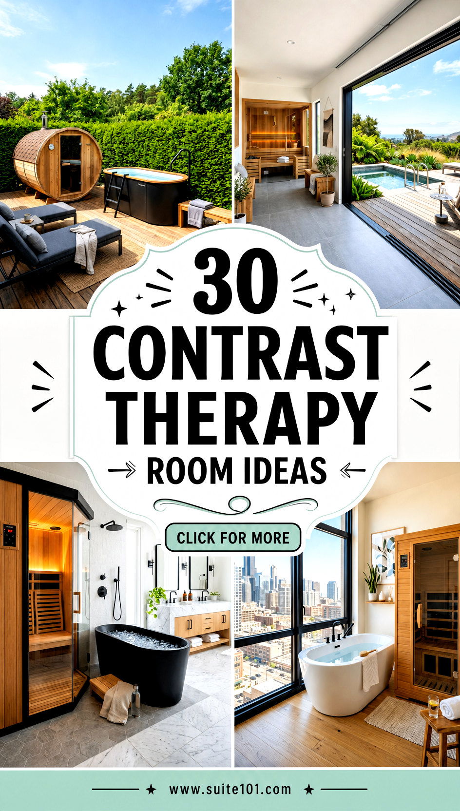 30 Contrast Therapy Room Ideas for Bold Relaxing Spaces - 30 Contrast Therapy Room Ideas for Bold, Relaxing Spaces