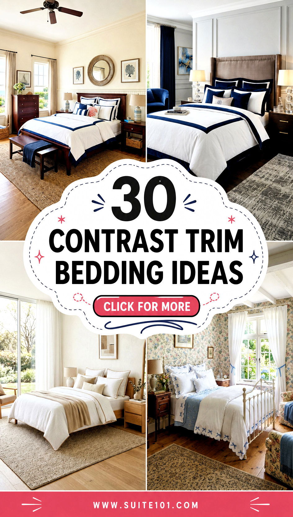 30 Contrast Trim Bedding Ideas for High-End Color Contrast - 30 Contrast Trim Bedding Ideas for High-End Color Contrast