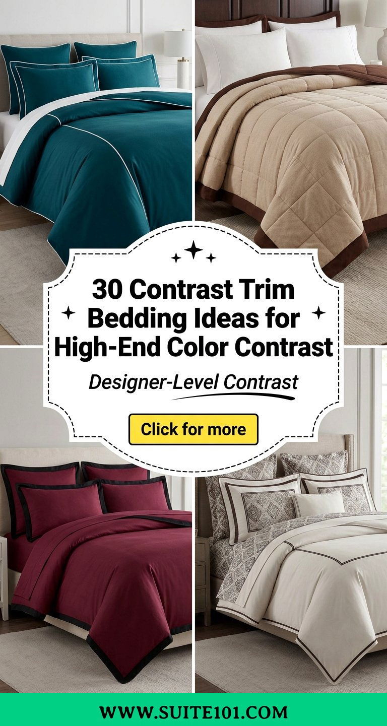 30 Contrast Trim Bedding Ideas for High-End Color Contrast - 30 Contrast Trim Bedding Ideas for High-End Color Contrast