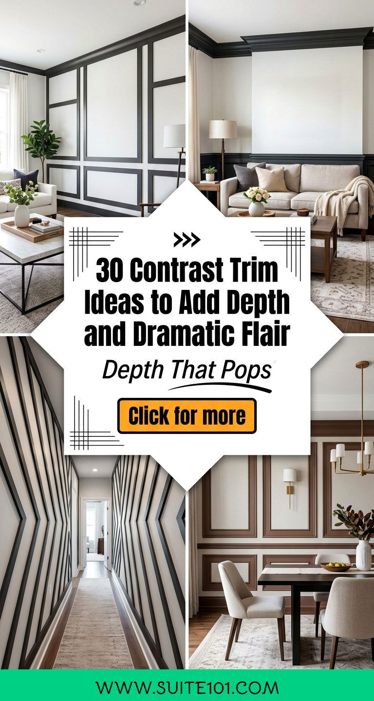 30 Contrast Trim Wall Ideas to Add Depth and Dramatic Flair - 30 Contrast Trim Wall Ideas to Add Depth and Dramatic Flair