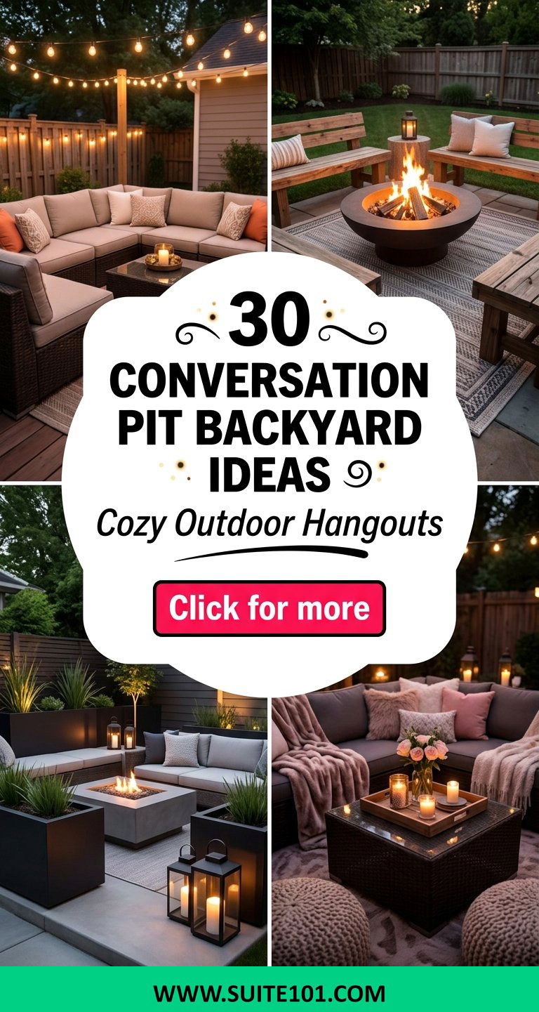 30 Conversation Pit Backyard Ideas for Cozy Outdoor Hangouts - 30 Conversation Pit Backyard Ideas for Cozy Outdoor Hangouts