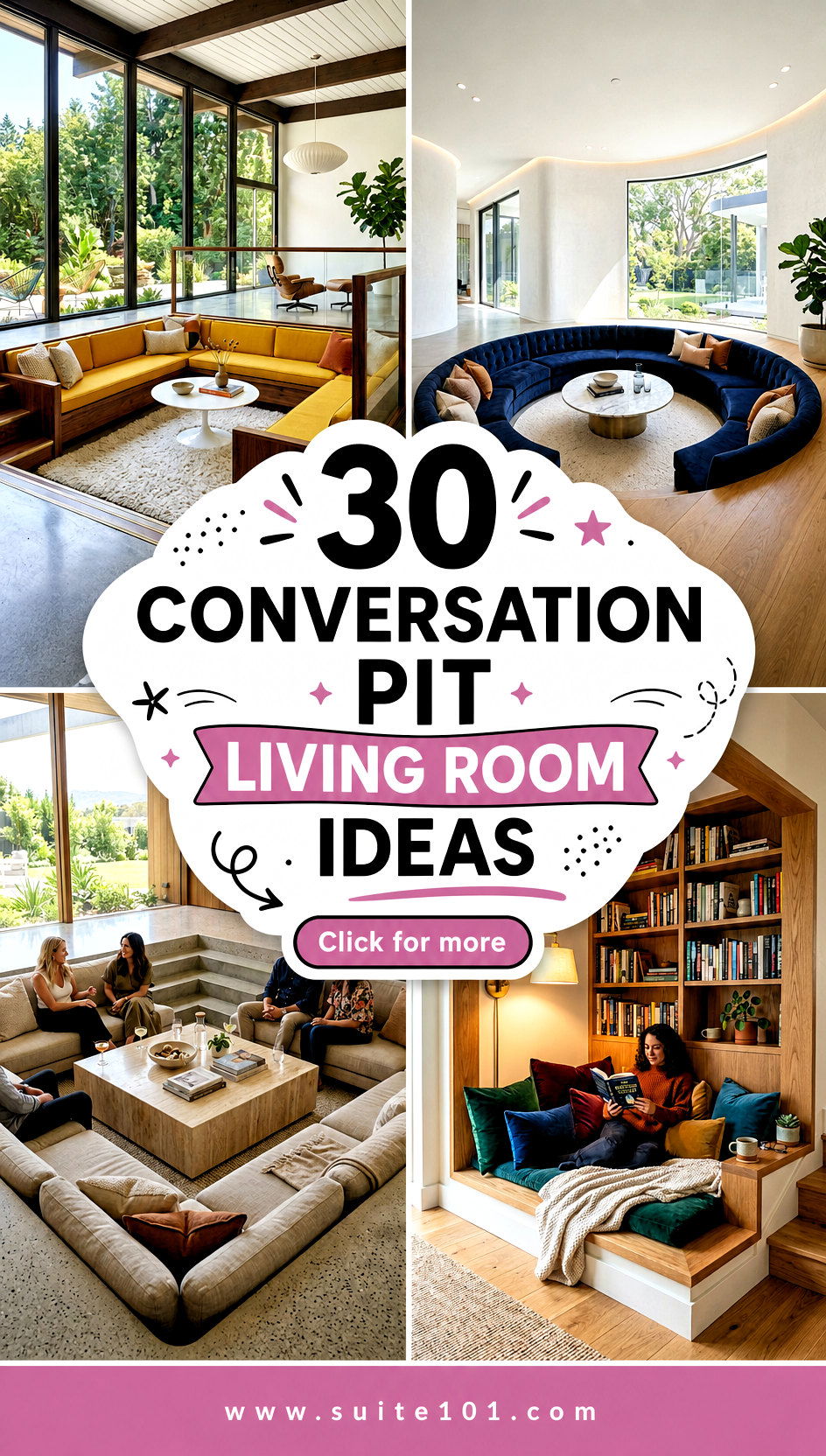 30 Conversation Pit Living Room Ideas for Ultimate Cozy Vibes - 30 Conversation Pit Living Room Ideas for Ultimate Cozy Vibes