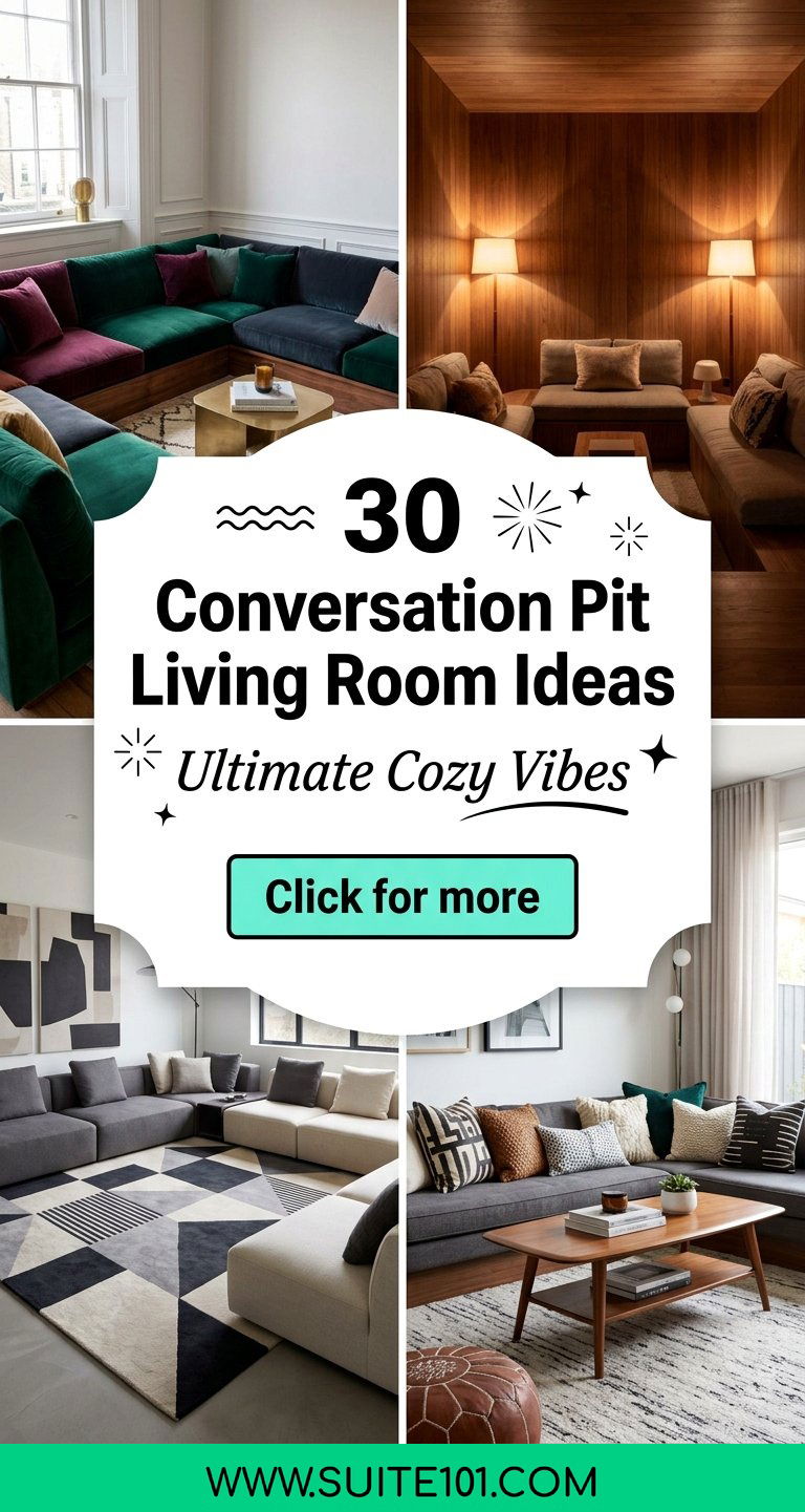 30 Conversation Pit Living Room Ideas for Ultimate Cozy Vibes - 30 Conversation Pit Living Room Ideas for Ultimate Cozy Vibes