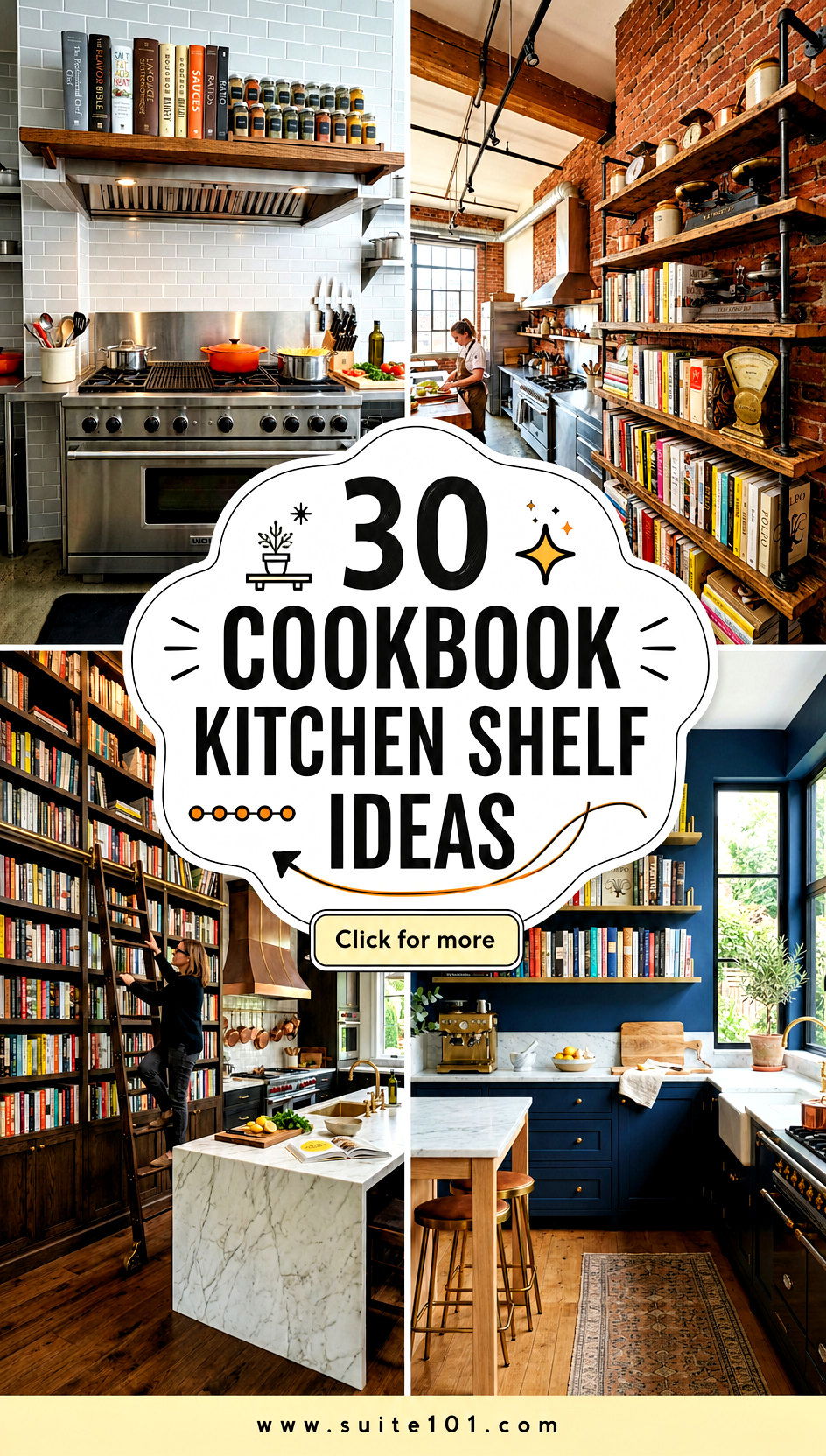 30 Cookbook Kitchen Shelf Ideas for Smart Beautiful Storage - 30 Cookbook Kitchen Shelf Ideas for Smart, Beautiful Storage