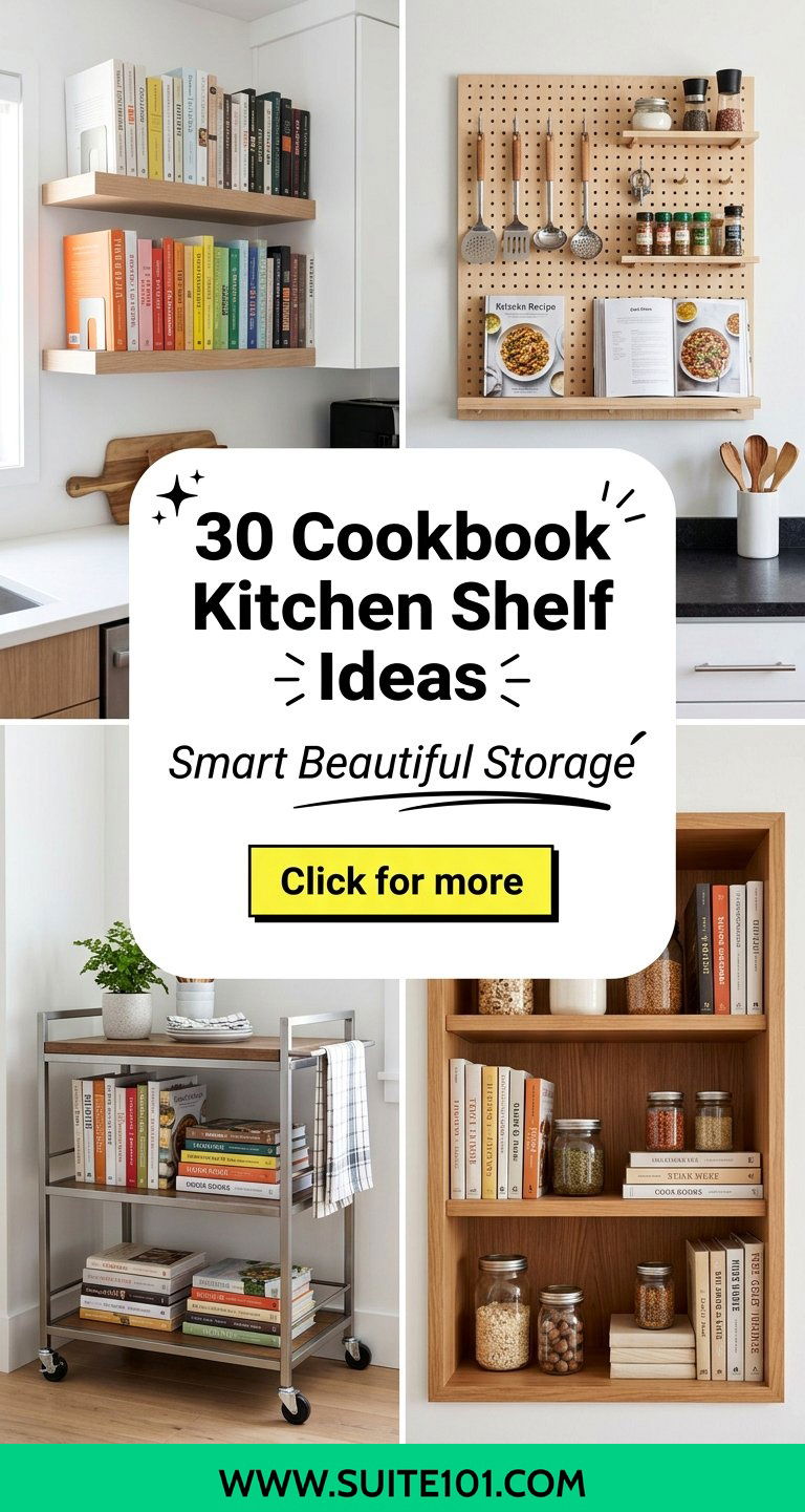 30 Cookbook Kitchen Shelf Ideas for Smart Beautiful Storage - 30 Cookbook Kitchen Shelf Ideas for Smart, Beautiful Storage
