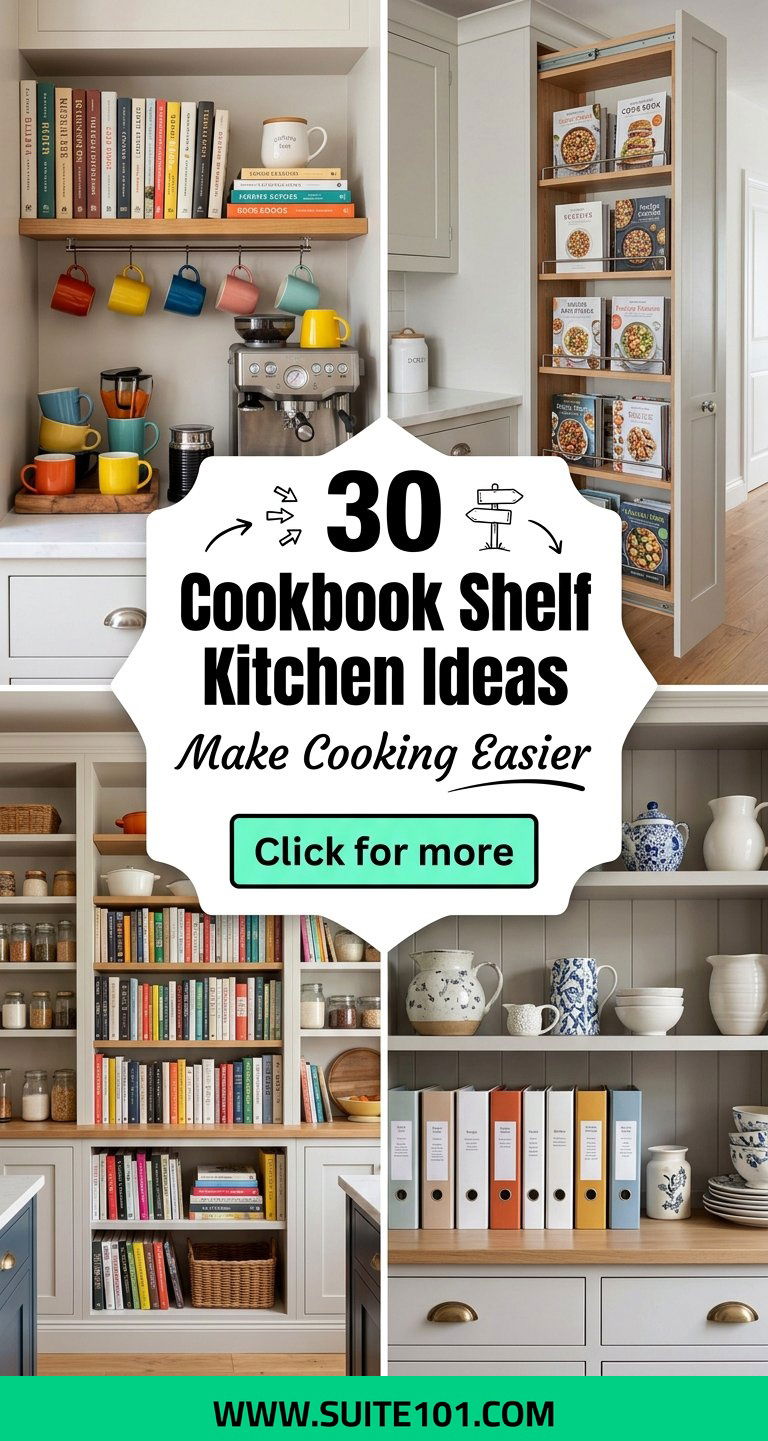 30 Cookbook Shelf Kitchen Ideas That Make Cooking Easier - 30 Cookbook Shelf Kitchen Ideas That Make Cooking Easier