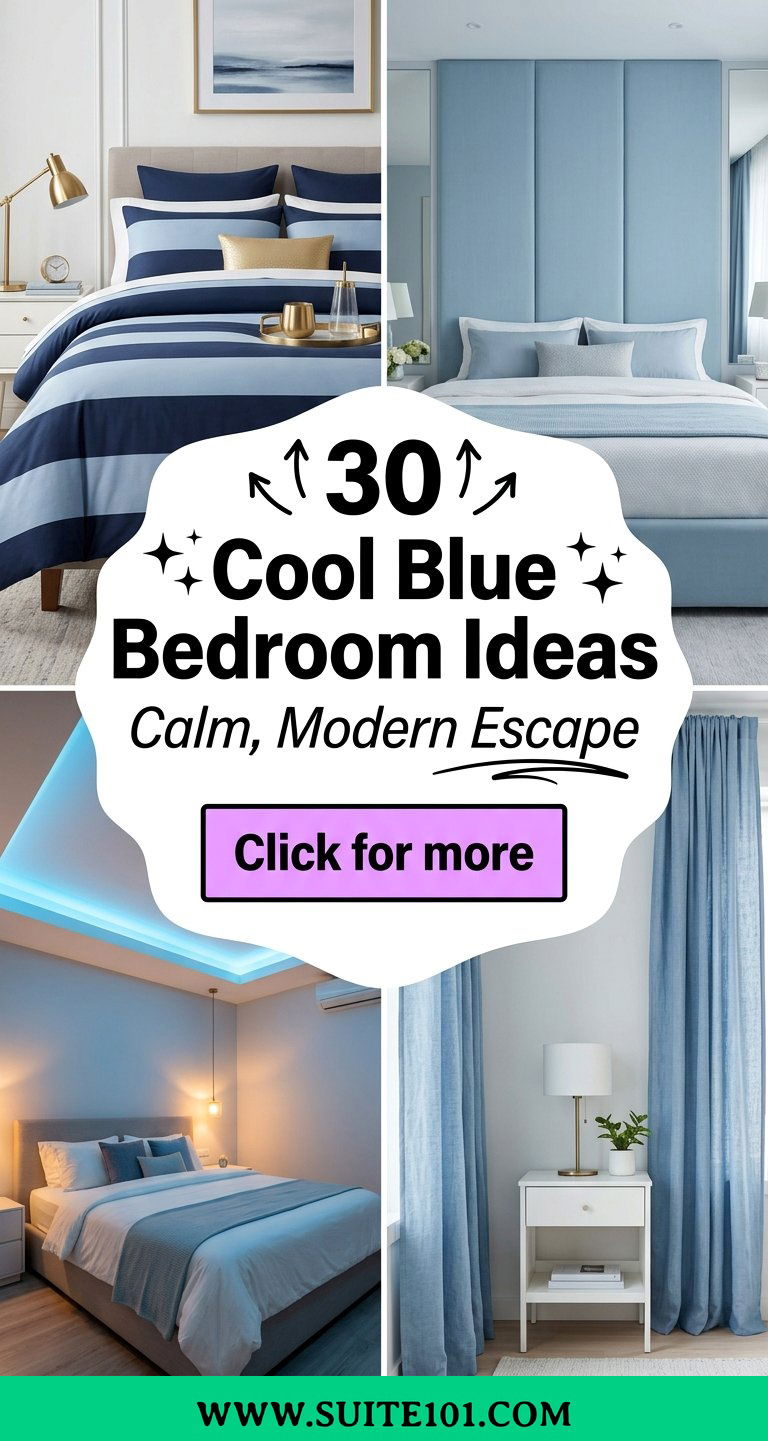 30 Cool Blue Bedroom Ideas for a Calm Modern Retreat Today - 30 Cool Blue Bedroom Ideas for a Calm, Modern Retreat Today