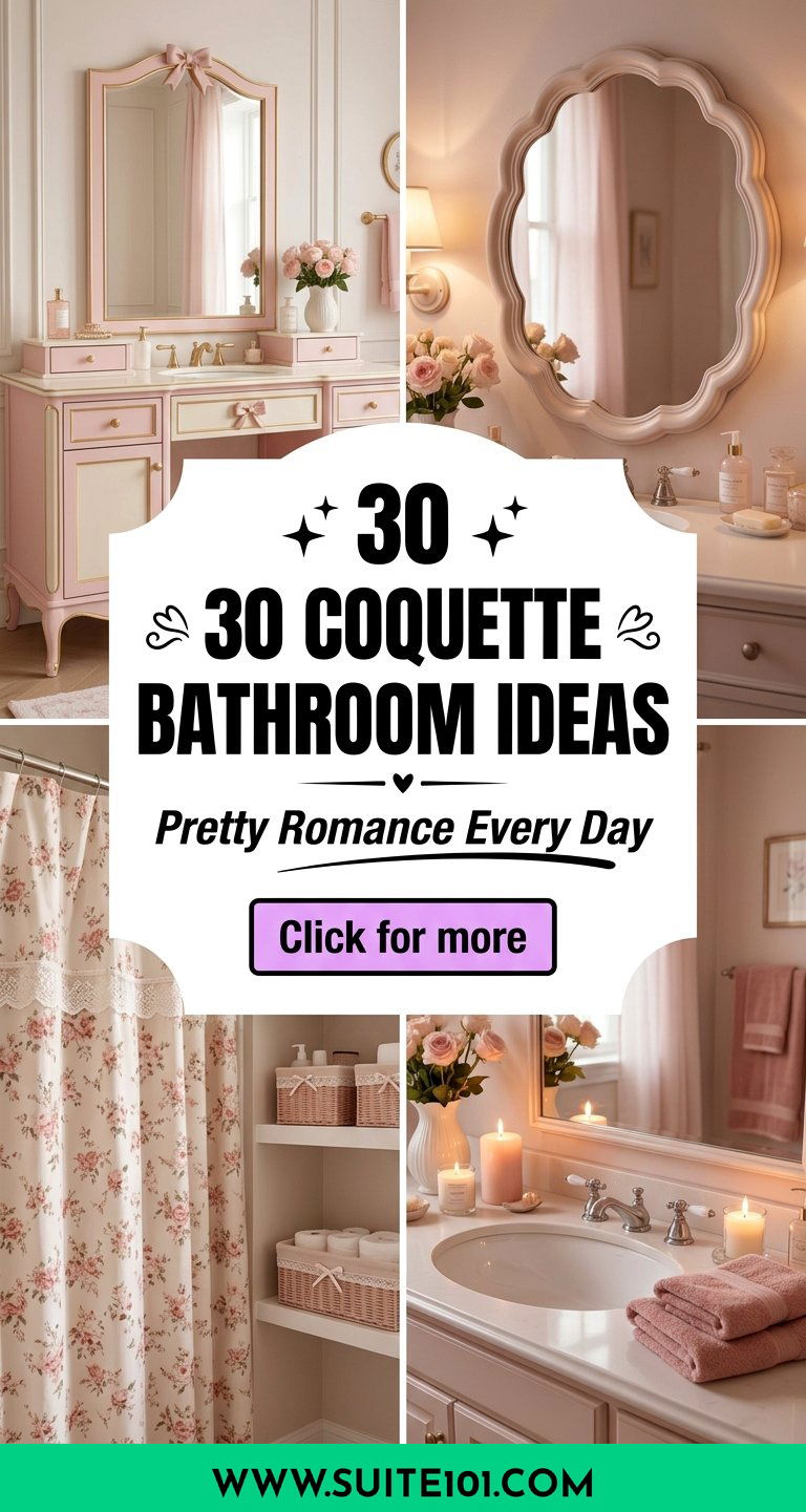 30 Coquette Bathroom Ideas for Pretty Romantic Every Day - 30 Coquette Bathroom Ideas for Pretty, Romantic Every Day