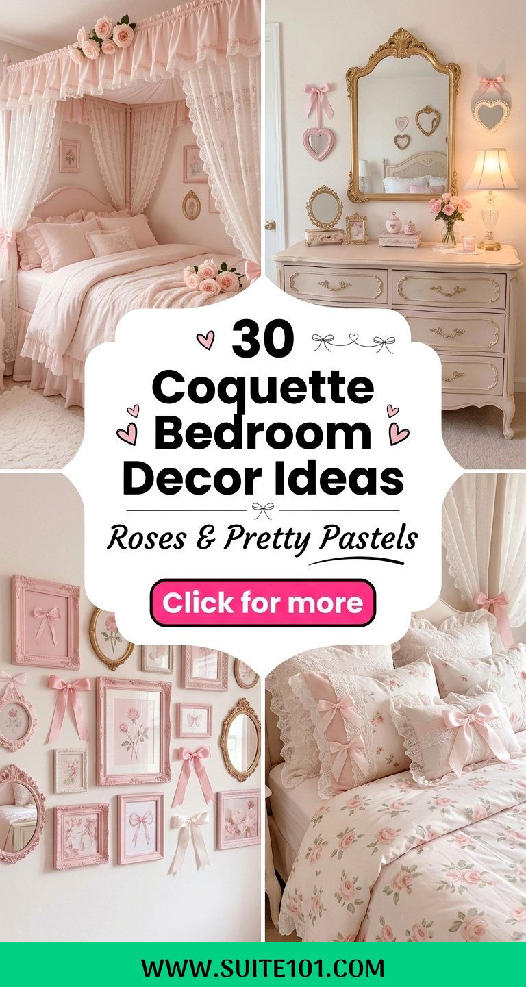 30 Coquette Bedroom Decor Ideas for Roses and Pretty Pastels - 30 Coquette Bedroom Decor Ideas for Roses and Pretty Pastels
