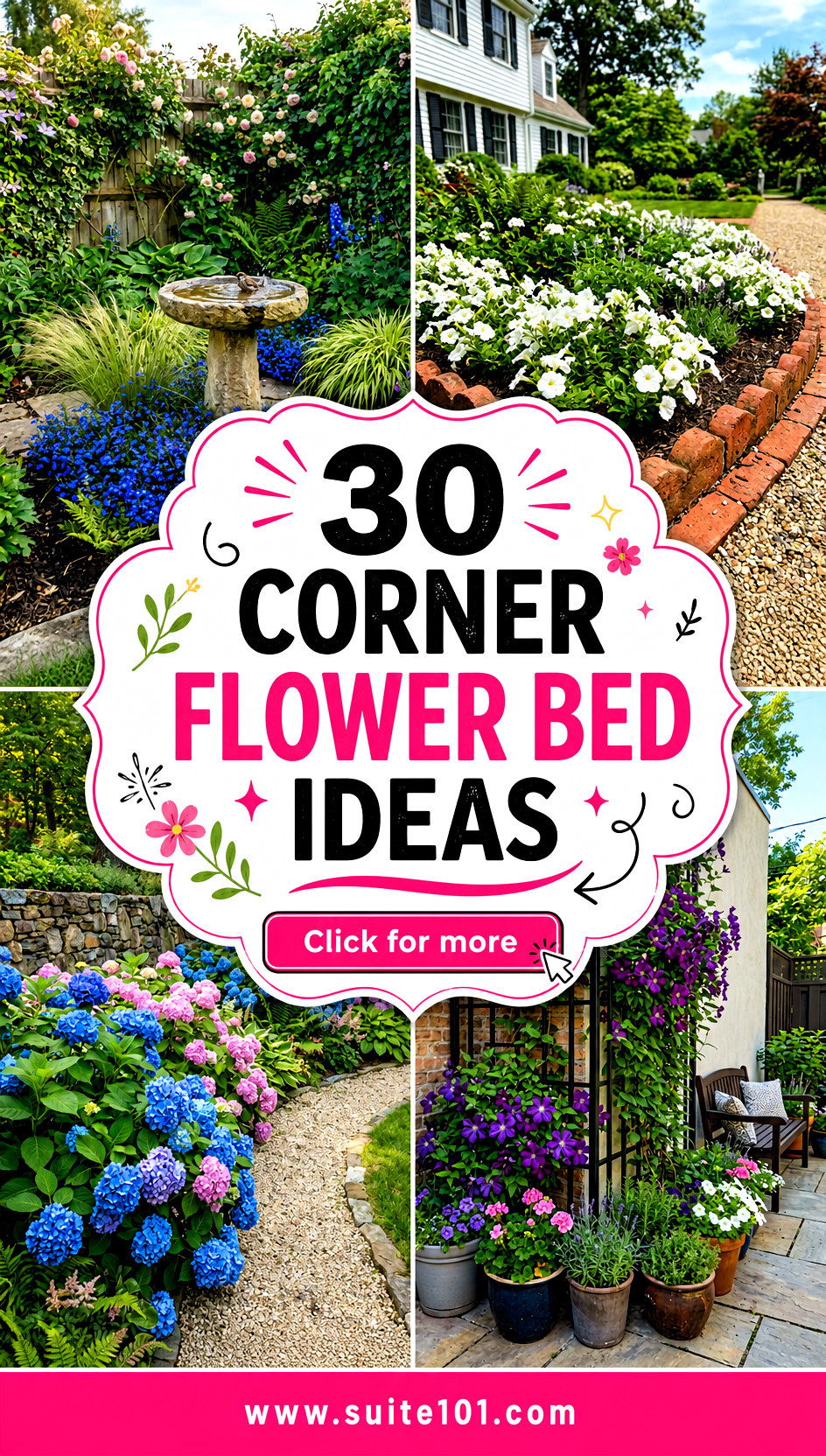 30 Corner Flower Bed Ideas for a Fresh Blooming Garden - 30 Corner Flower Bed Ideas for a Fresh, Blooming Garden