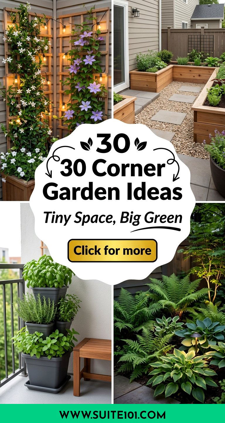 30 Corner Garden Ideas to Turn Small Spaces Into Green Oases - 30 Corner Garden Ideas to Turn Small Spaces Into Green Oases