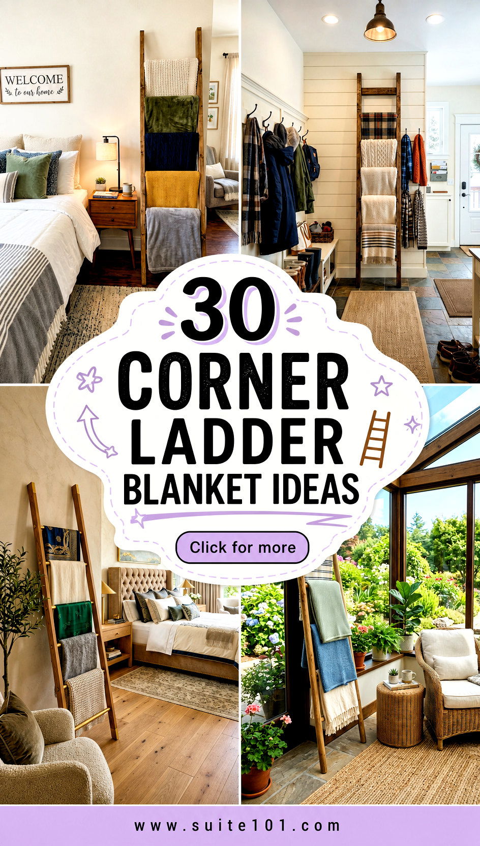 30 Corner Ladder Blanket Ideas for Stylish Storage and Display - 30 Corner Ladder Blanket Ideas for Stylish Storage and Display