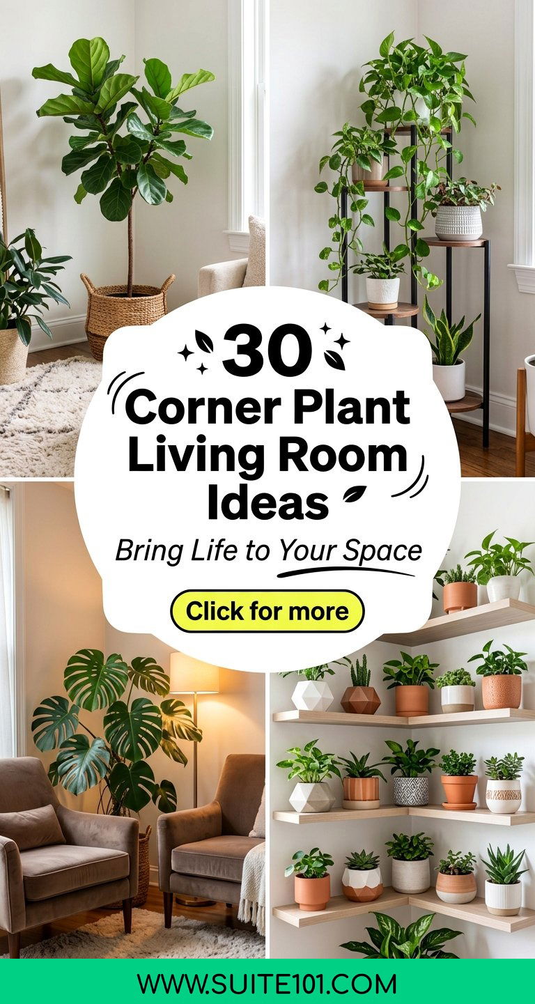 30 Corner Plant Living Room Ideas to Bring Life to Your Space - 30 Corner Plant Living Room Ideas to Bring Life to Your Space