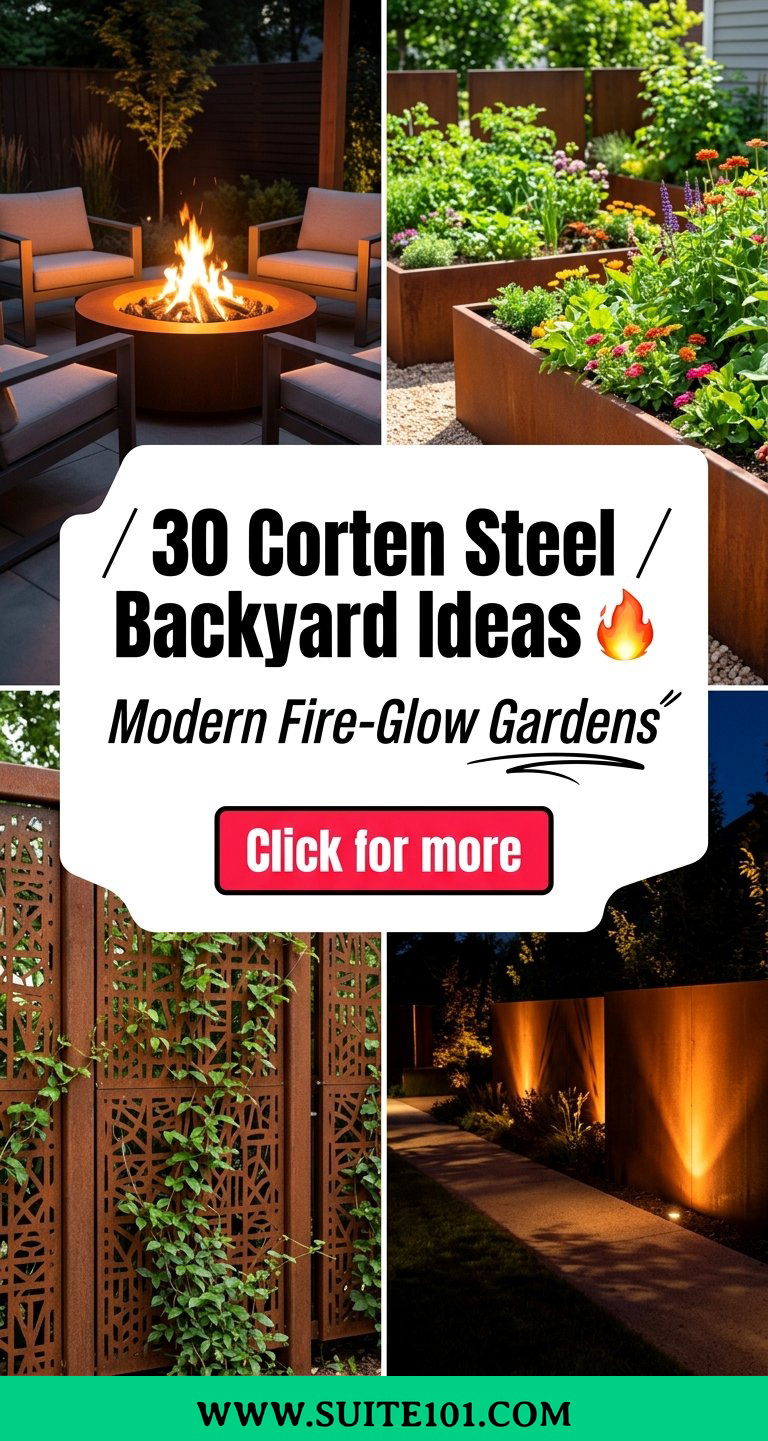 30 Corten Steel Backyard Ideas for Modern Fire-Glow Gardens - 30 Corten Steel Backyard Ideas for Modern Fire-Glow Gardens