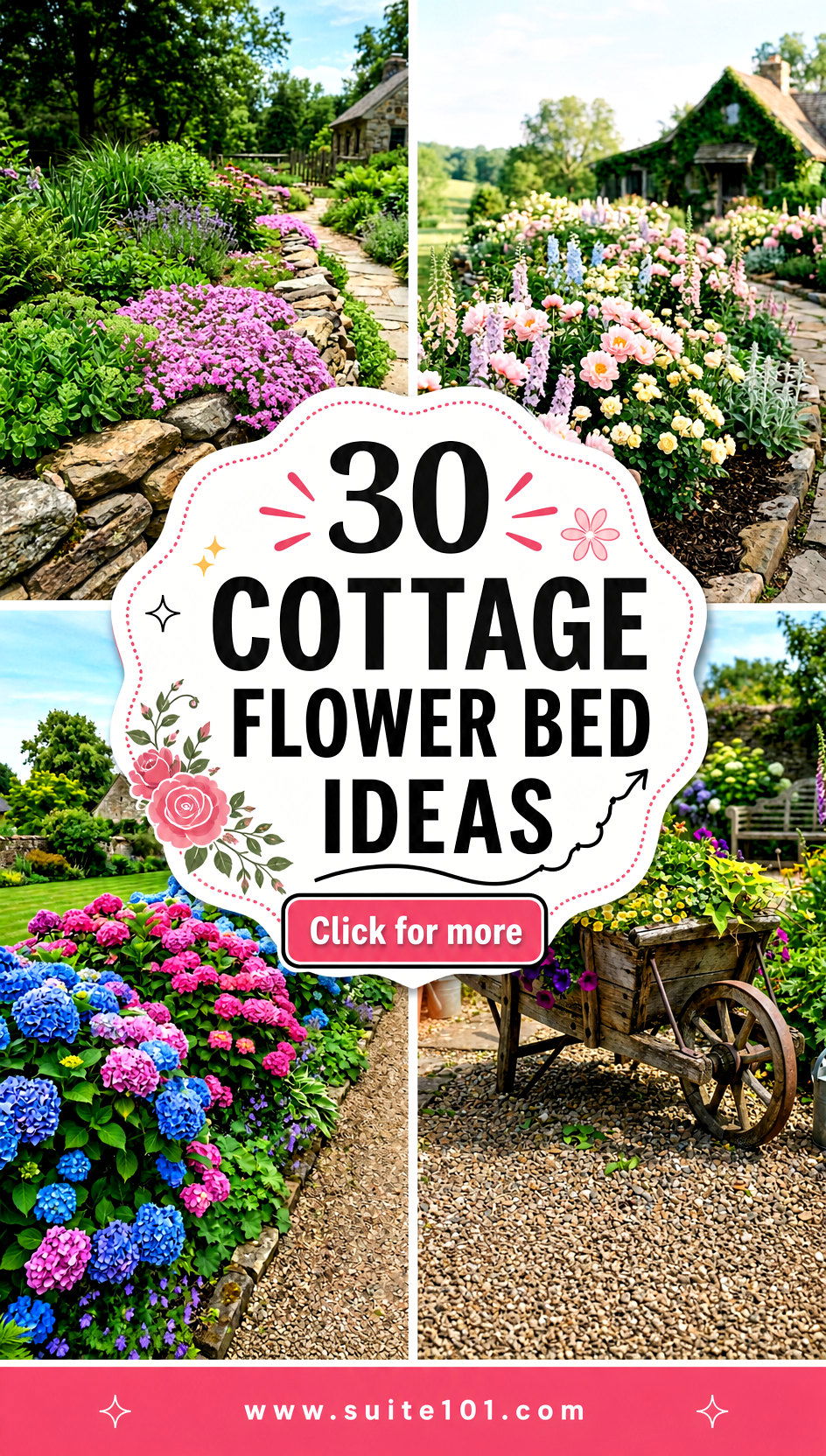 30 Cottage Flower Bed Ideas for Colorful Blooms All Season - 30 Cottage Flower Bed Ideas for Colorful Blooms All Season