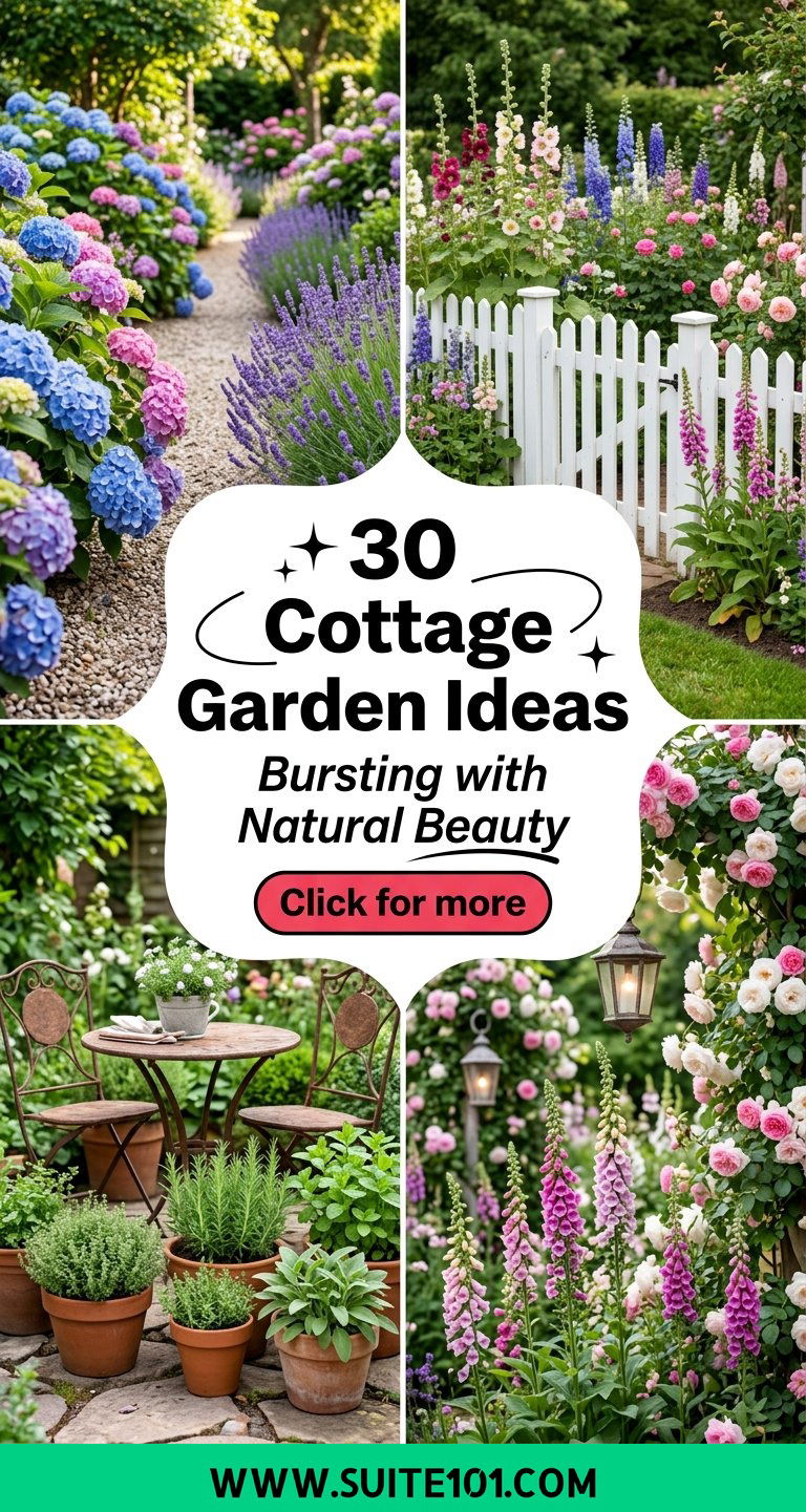 30 Cottage Garden Ideas for a Yard Bursting with Natural Beauty - 30 Cottage Garden Ideas for a Yard Bursting with Natural Beauty