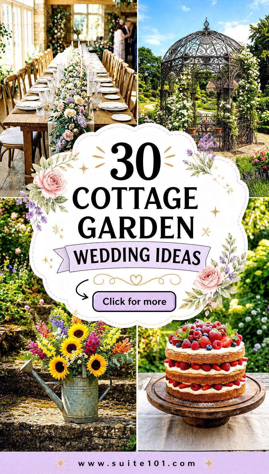 30 Cottage Garden Wedding Ideas for a Dreamy Outdoor Celebration - 30 Cottage Garden Wedding Ideas for a Dreamy Outdoor Celebration