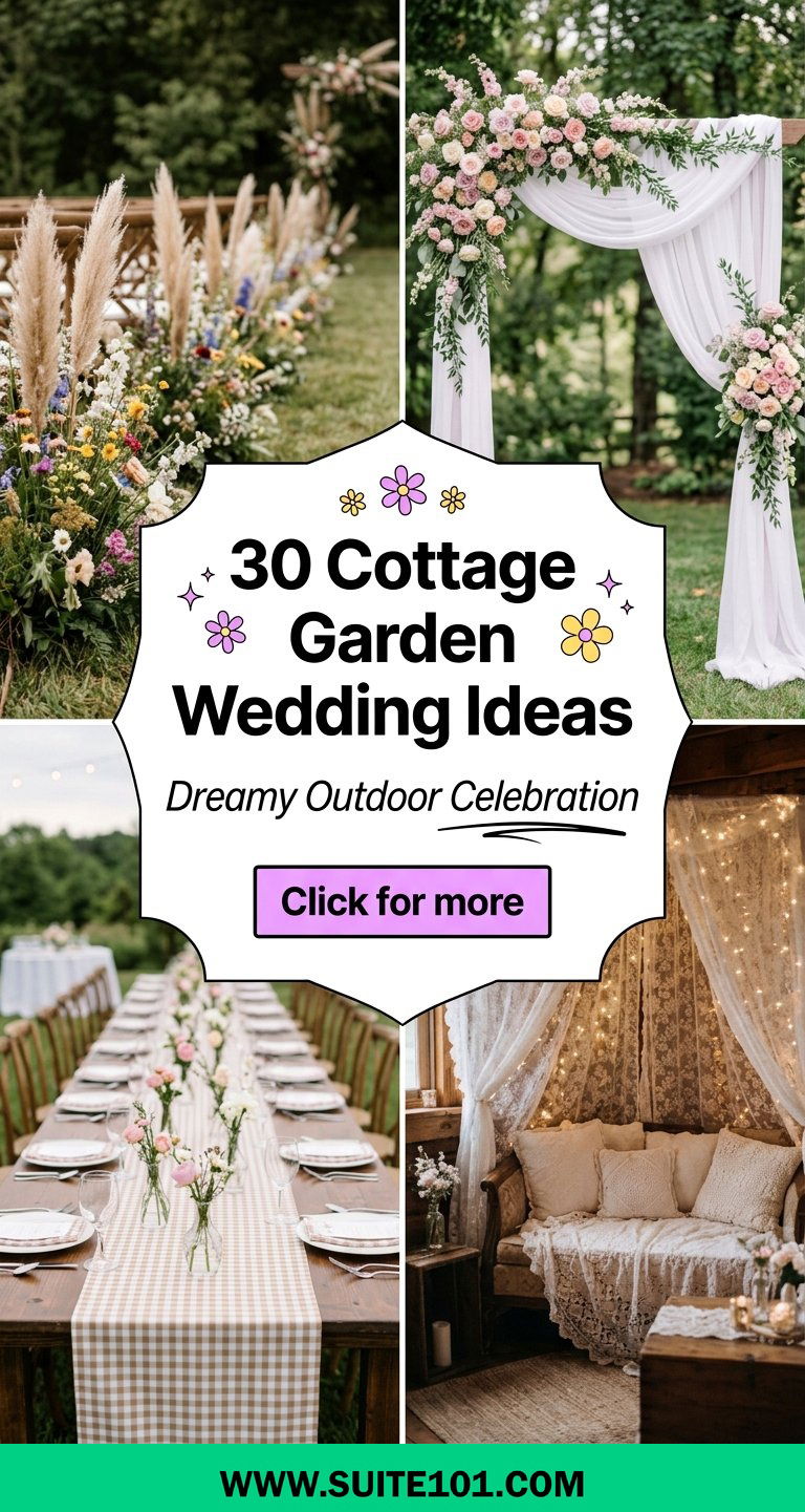30 Cottage Garden Wedding Ideas for a Dreamy Outdoor Celebration - 30 Cottage Garden Wedding Ideas for a Dreamy Outdoor Celebration