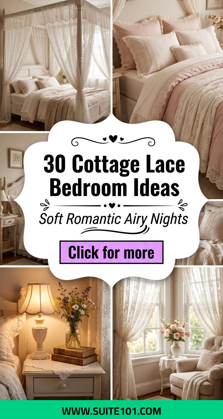 30 Cottage Lace Bedroom Ideas for Soft Romantic Airy Nights - 30 Cottage Lace Bedroom Ideas for Soft, Romantic, Airy Nights