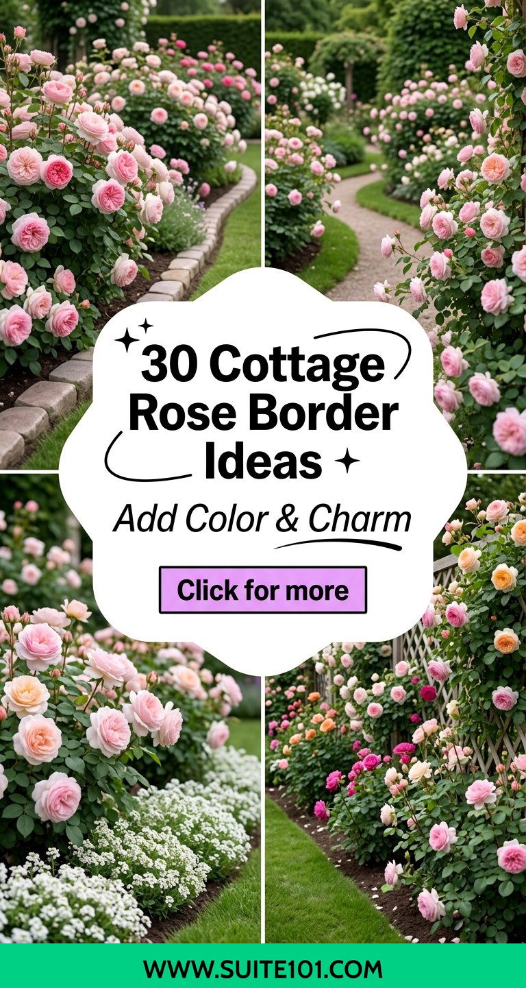 30 Cottage Rose Border Ideas to Add Color and Charm to Any Yard - 30 Cottage Rose Border Ideas to Add Color and Charm to Any Yard