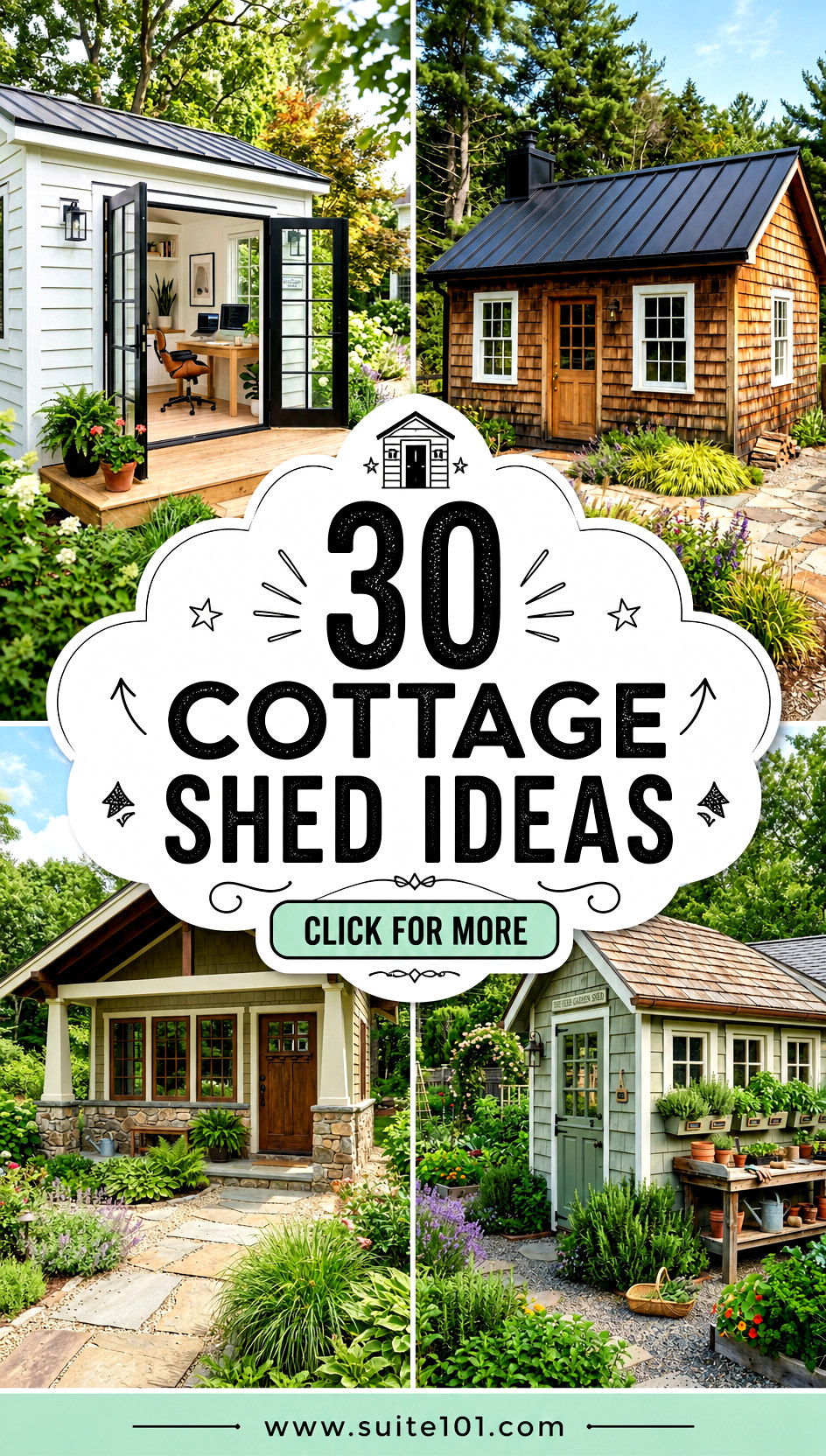 30 Cottage Shed Ideas to Create a Charming Backyard Storage Spot - 30 Cottage Shed Ideas to Create a Charming Backyard Storage Spot