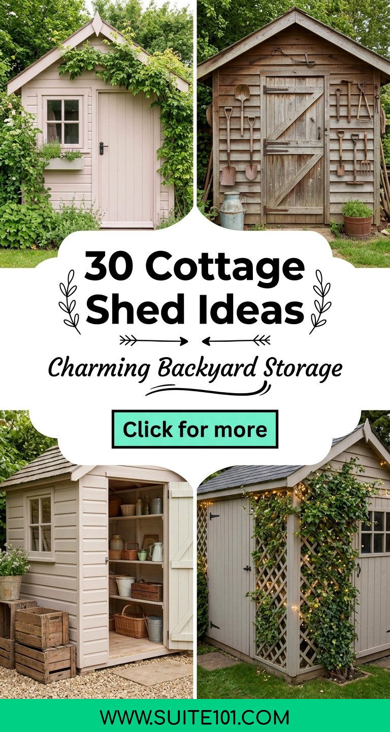 30 Cottage Shed Ideas to Create a Charming Backyard Storage Spot - 30 Cottage Shed Ideas to Create a Charming Backyard Storage Spot
