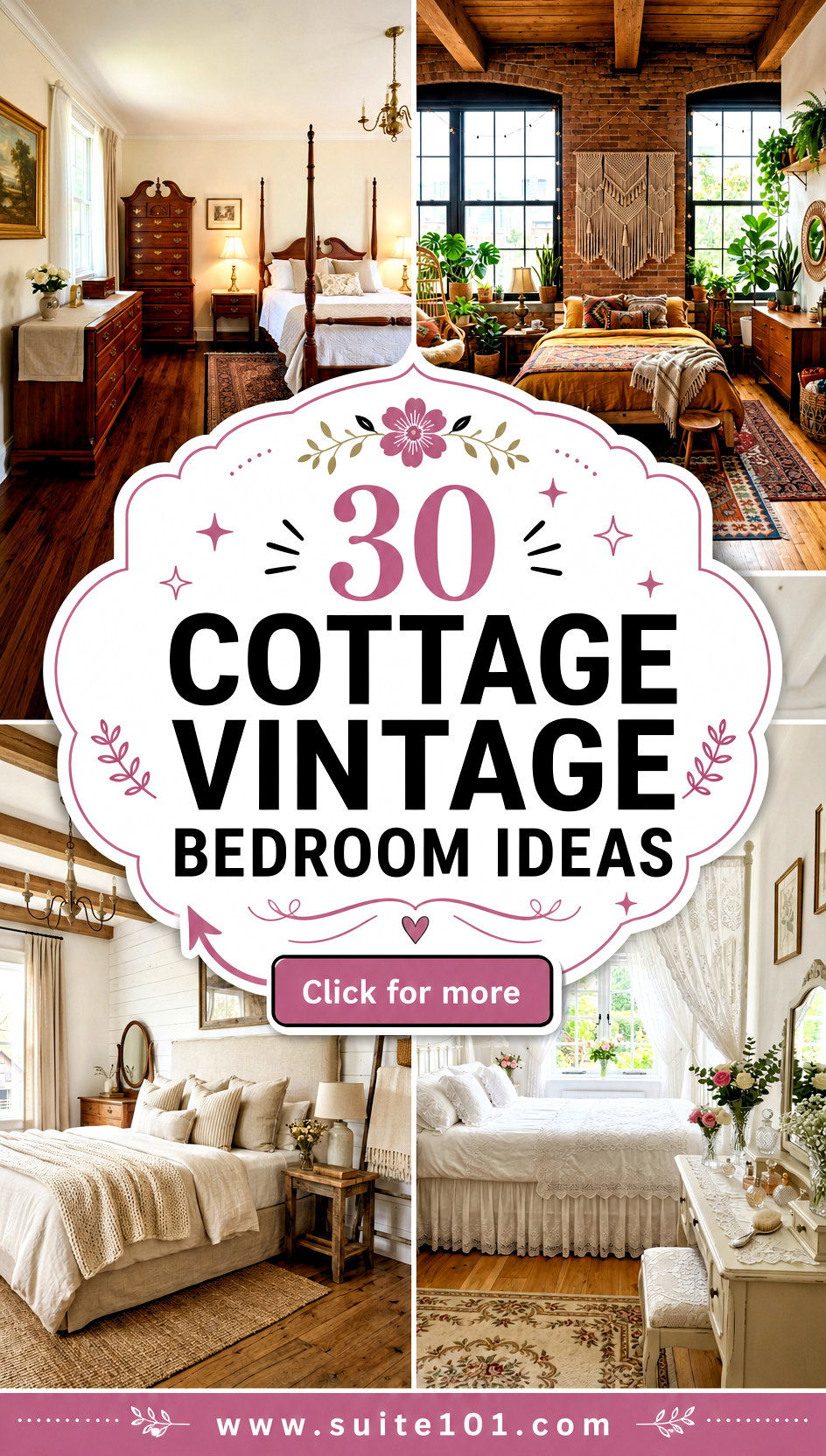 30 Cottage Vintage Bedroom Ideas for Dreamy Old-World Comfort - 30 Cottage Vintage Bedroom Ideas for Dreamy, Old-World Comfort