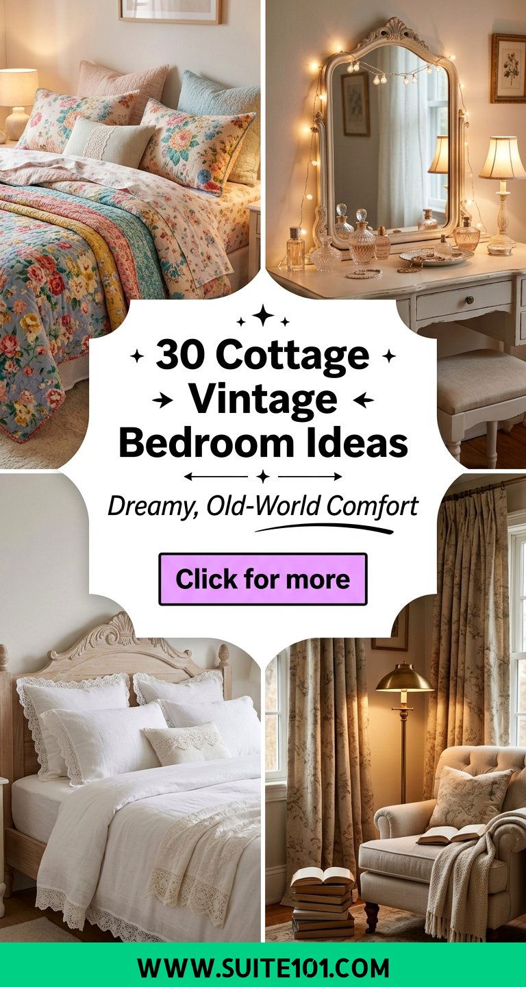 30 Cottage Vintage Bedroom Ideas for Dreamy Old-World Comfort - 30 Cottage Vintage Bedroom Ideas for Dreamy, Old-World Comfort