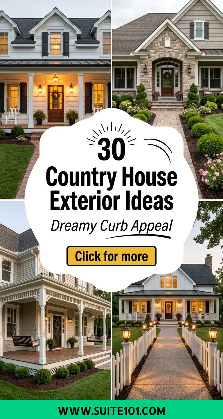 30 Country House Exterior Ideas for a Dreamy Curb Appeal - 30 Country House Exterior Ideas for a Dreamy Curb Appeal
