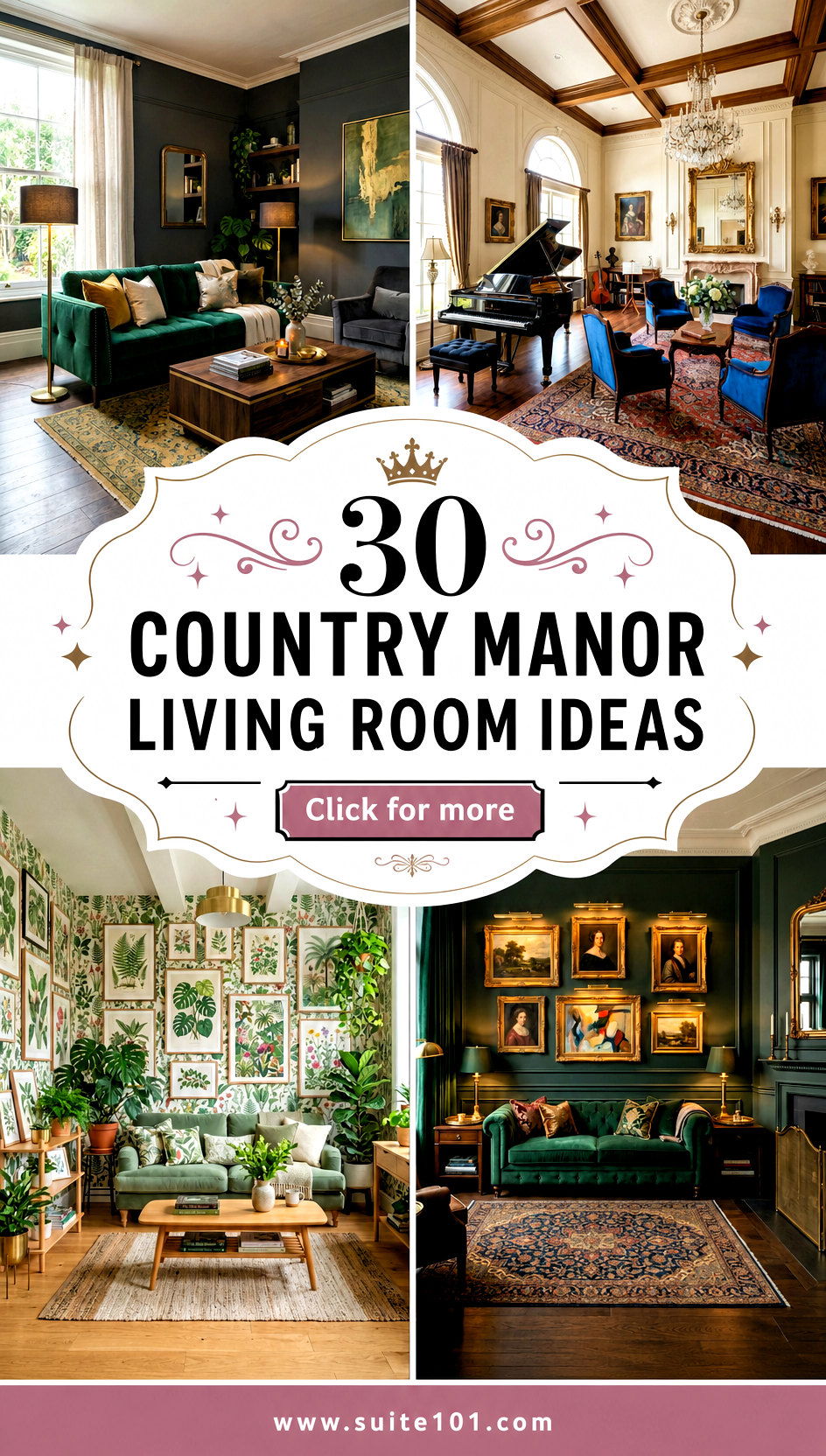 30 Country Manor Living Room Ideas for Timeless Warm Elegance - 30 Country Manor Living Room Ideas for Timeless Warm Elegance