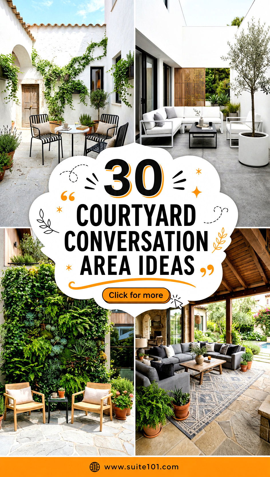 30 Courtyard Conversation Area Ideas for Cozy Get-Togethers - 30 Courtyard Conversation Area Ideas for Cozy Get-Togethers