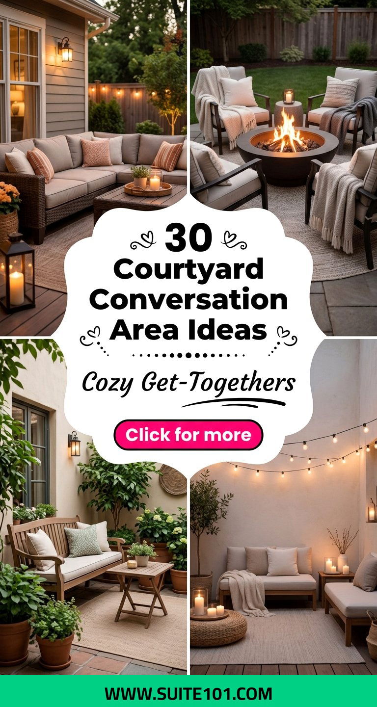 30 Courtyard Conversation Area Ideas for Cozy Get-Togethers - 30 Courtyard Conversation Area Ideas for Cozy Get-Togethers