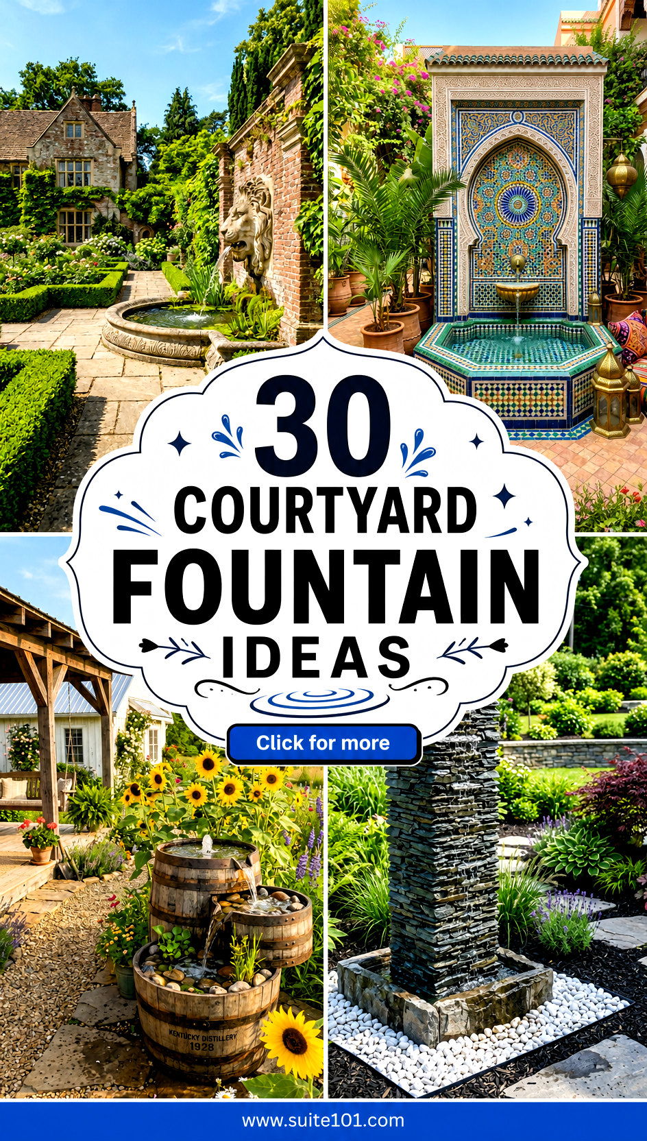30 Courtyard Fountain Ideas for Tranquil Water Features at Home - 30 Courtyard Fountain Ideas for Tranquil Water Features at Home