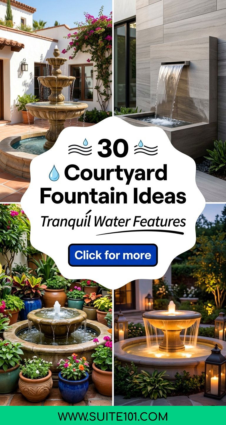 30 Courtyard Fountain Ideas for Tranquil Water Features at Home - 30 Courtyard Fountain Ideas for Tranquil Water Features at Home