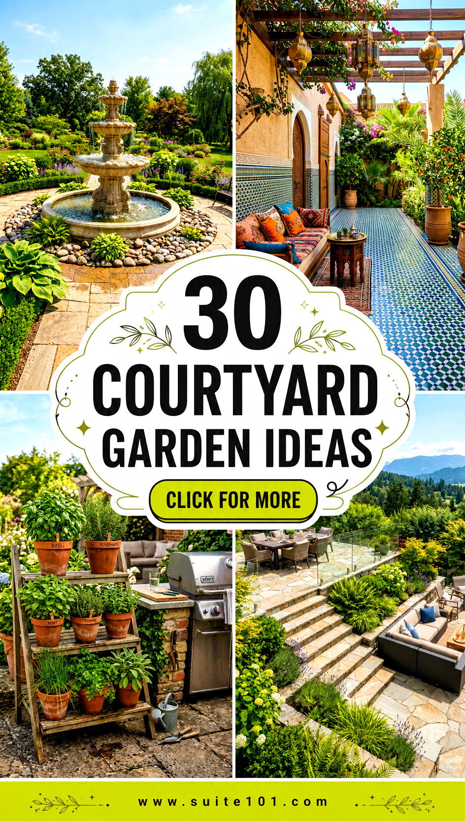 30 Courtyard Garden Ideas to Create a Lush Low-Maintenance Space - 30 Courtyard Garden Ideas to Create a Lush, Low-Maintenance Space