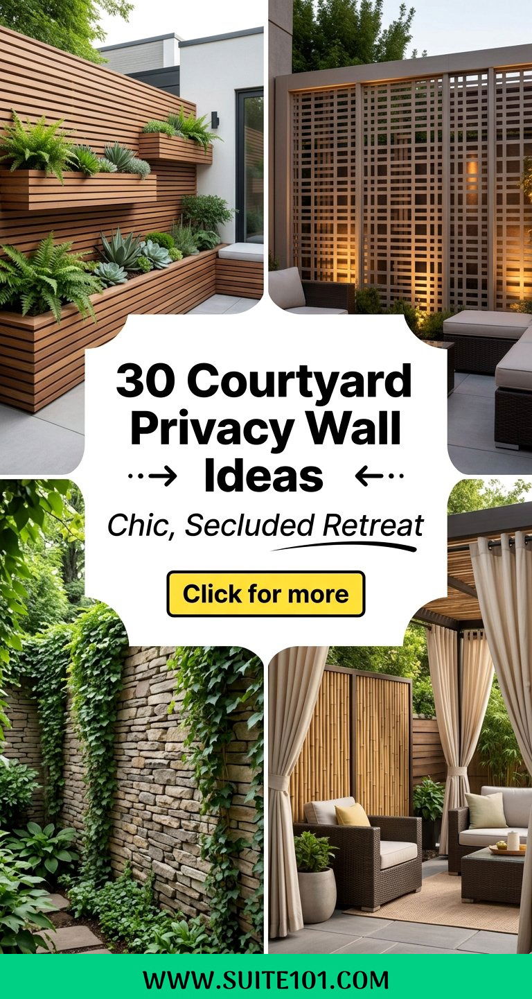 30 Courtyard Privacy Wall Ideas for a Chic Secluded Retreat - 30 Courtyard Privacy Wall Ideas for a Chic, Secluded Retreat