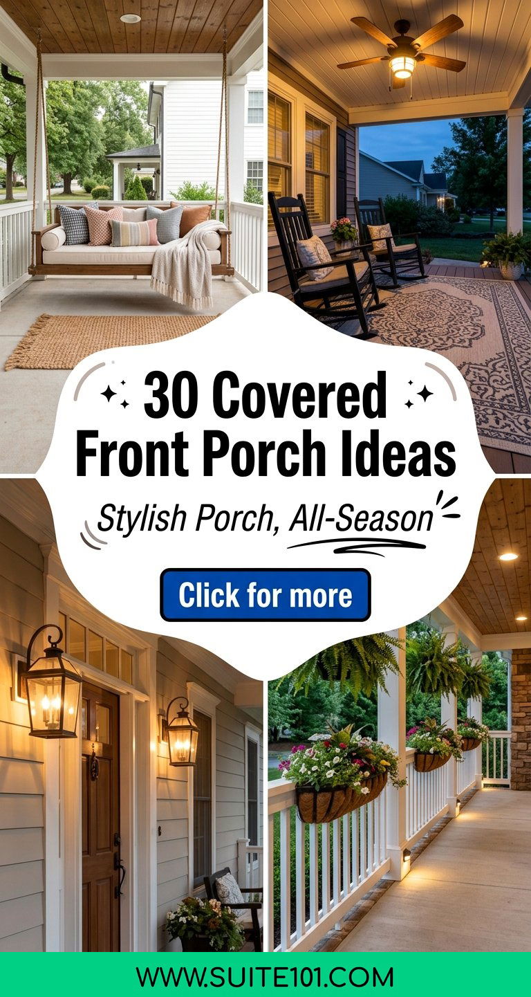 30 Covered Front Porch Ideas for Stylish Weather-Proof Charm - 30 Covered Front Porch Ideas for Stylish, Weather-Proof Charm
