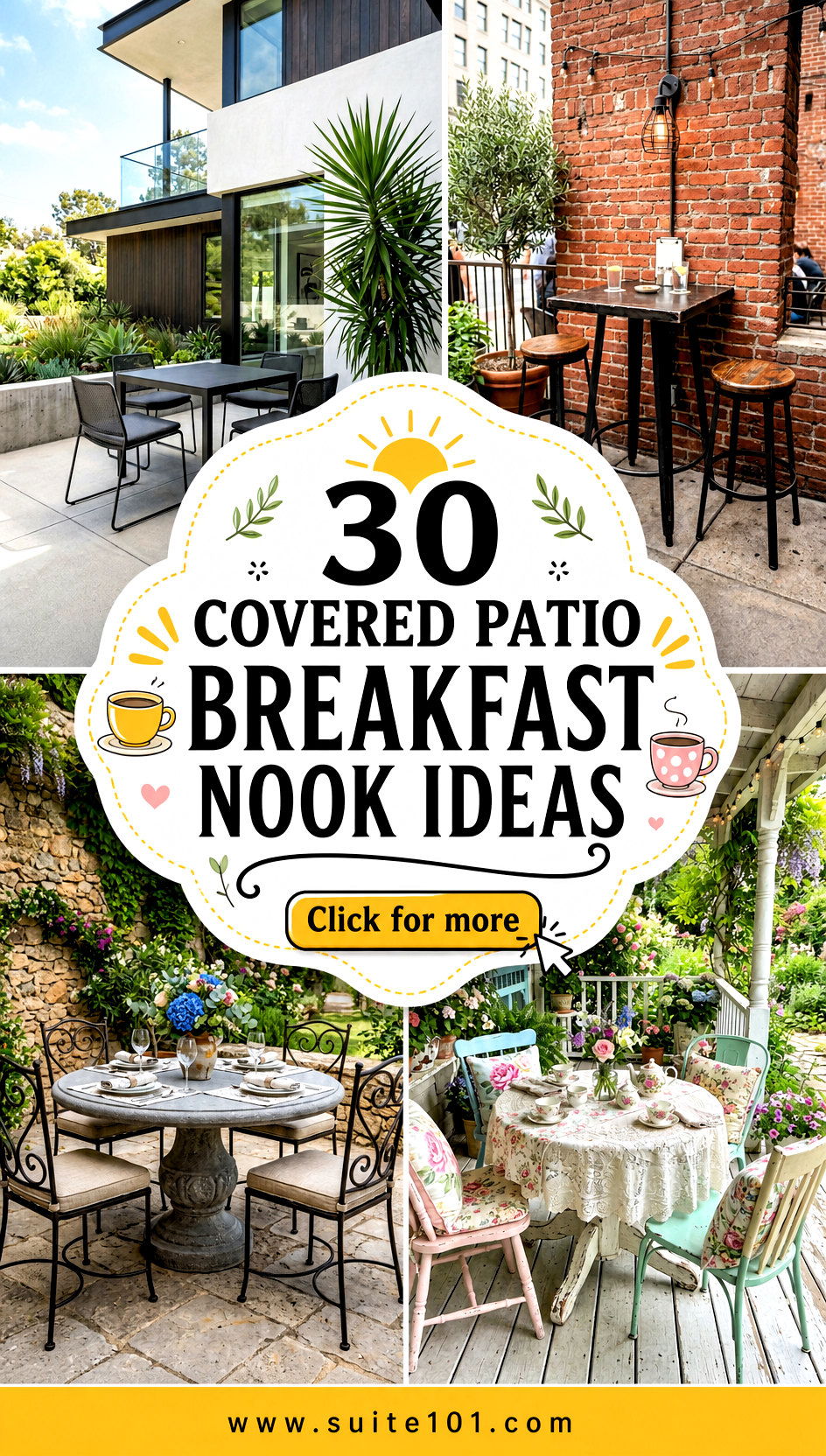 30 Covered Patio Breakfast Nook Ideas for Lazy Weekend Mornings - 30 Covered Patio Breakfast Nook Ideas for Lazy Weekend Mornings